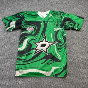Dallas Stars NHL Street Jersey Adult Medium Reversible Gray Green Geometric AOP